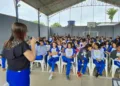 Estudantes recebem palestra sobre violência contra a mulher em ação da campanha dos '21 Dias de Ativismo'