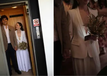 A cerimônia de casamento da publicitária Thainá Matias e do médico Feliph Miqueias foi minimalista, elegante e comovente