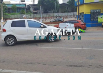 Em Rio Branco, conversão proibida causa acidente de trânsito na Ceará