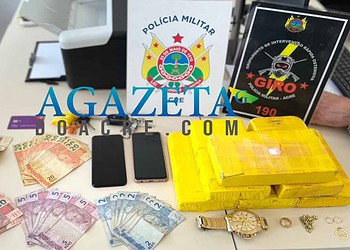 Dois são presos com seis quilos de cocaína que estava escondida em saco de ração na Vila Acre (Foto: Arquivo pessoal)