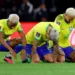 Rodrygo, Pedro e Neymar após o Brasil ser eliminado pela Croácia Foto: Matthew Childs / Reuters
