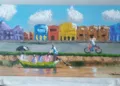 Chargista Dim Mendes realiza exposição de quadros pintados durante a pandemia de Covid, em Rio Branco