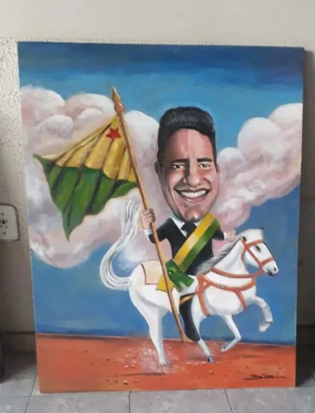 Chargista Dim Mendes realiza exposição de quadros pintados durante a pandemia de Covid, em Rio Branco 3 Chargista Dim Mendes realiza exposição de quadros pintados durante a pandemia de Covid, em Rio Branco