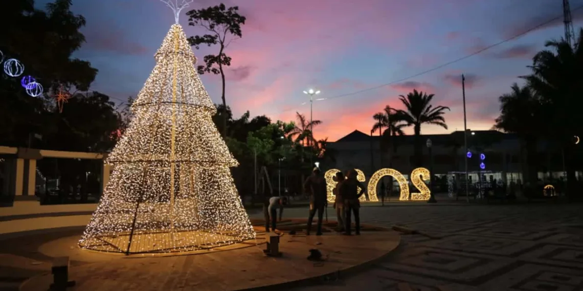 Decoração natalina no Centro de Rio Branco será inaugurada neste sábado, 10