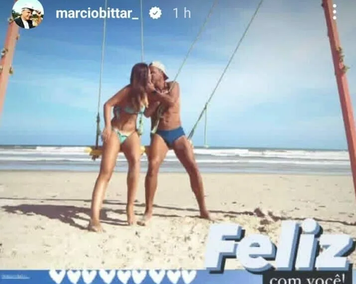 Senador Márcio Bittar posta foto beijando ambientalista: 'feliz com você'