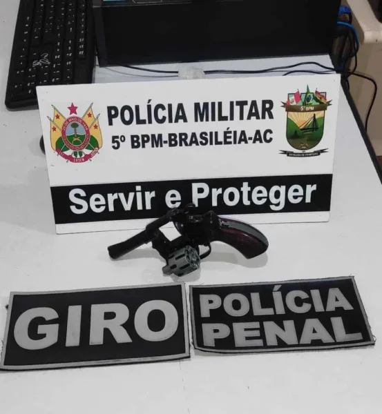 Detento monitorado é capturado com arma de fogo em Brasileia