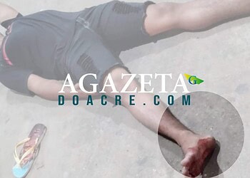 Homem é baleado com três tiros no pé em frente de uma casa em Rio Branco