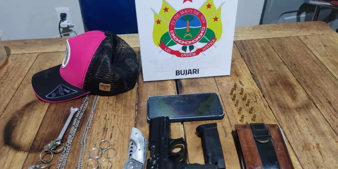 Motociclista é preso com arma e munições no Bujari