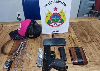 Motociclista é preso com arma e munições no Bujari