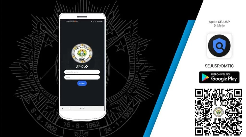 Aplicativo desenvolvido pela Sejusp faz reconhecimento facial. Foto: Ascom/Sejusp