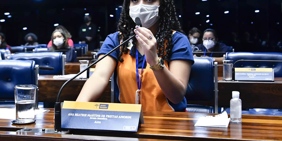 Estudante Ana Beatriz Amorim representou o Acre na edição de 2022. Foto: Arquivo Agência Senado