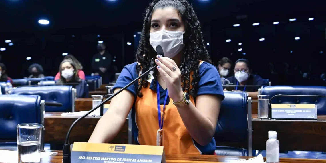 Estudante Ana Beatriz Amorim representou o Acre na edição de 2022. Foto: Arquivo Agência Senado