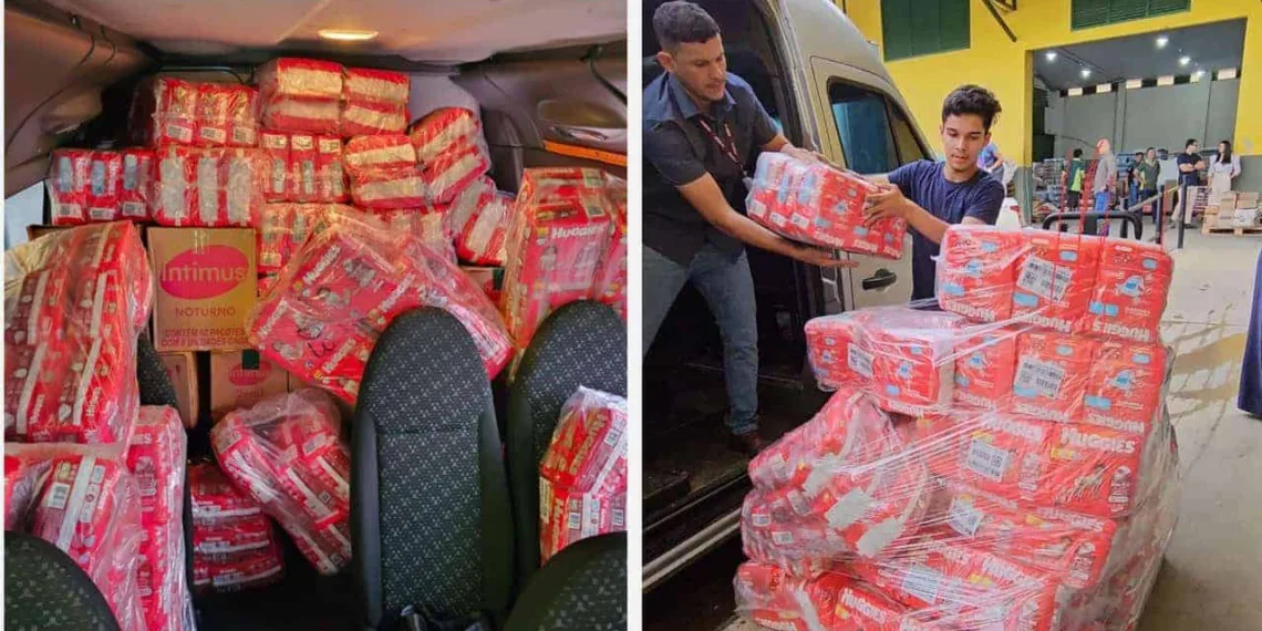 Empresas doam mais de R$ 10 mil em fraldas para MPAC destinar a desabrigados pela enchente