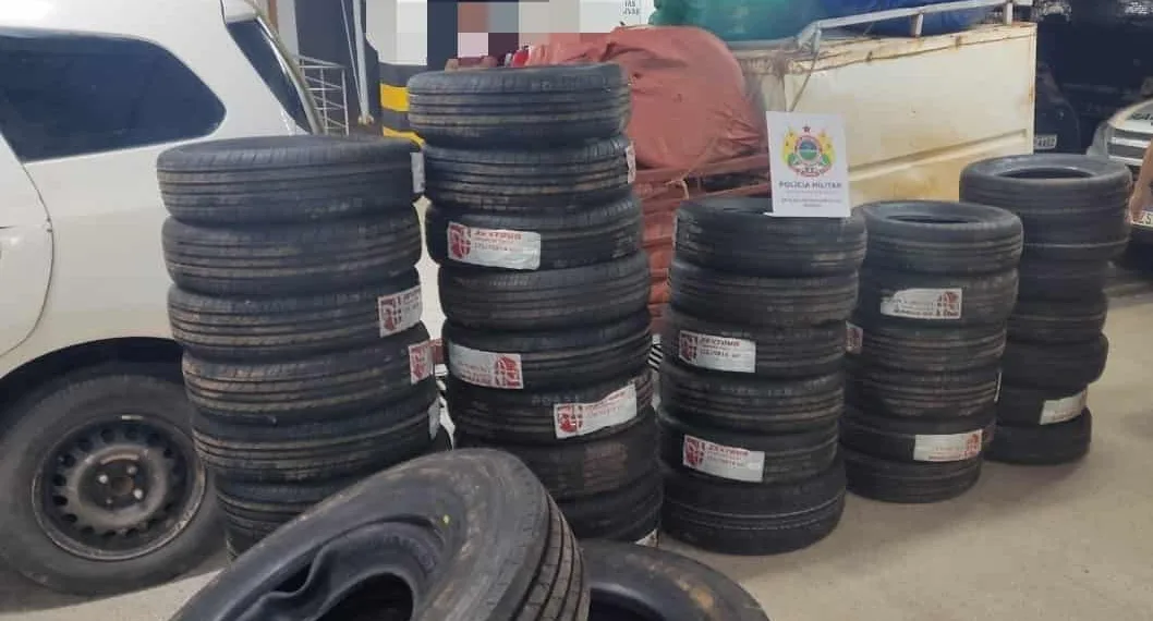 Mulher é presa no Quinari transportando 80 pneus da Bolívia