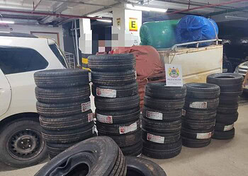 Mulher é presa no Quinari transportando 80 pneus da Bolívia