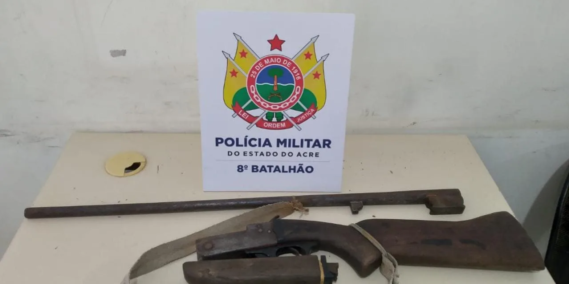 Homem de 50 anos é preso e tem arma apreendido no interior do Acre