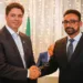 O presidente reeleito da Acisa, Marcelo Moura, e o empresário Adem, também empossado como presidente da Federacre no último dia 16, no Afa Jardim