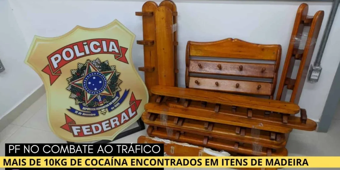 Peruano é preso transportando mais de 10kg de cocaína escondida em itens de madeira dentro de táxi