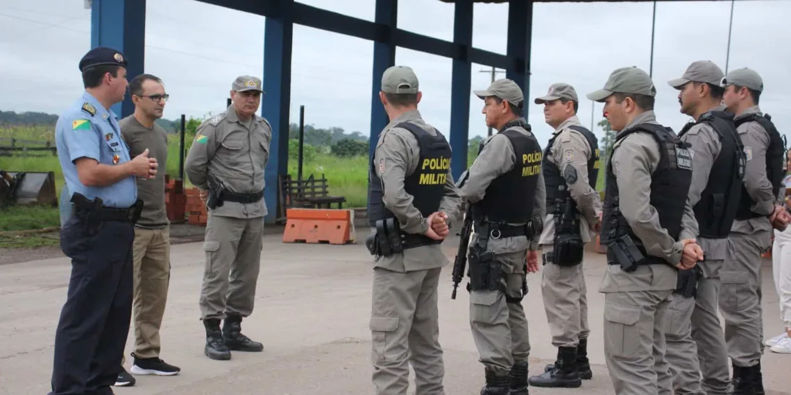 Lançamento nesta terça-feira, 21, da barreira policial no Posto Fiscal Tucandeira e policiamento rural nos ramais das imediações. Foto: Wilkes Silva/Sejusp