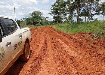 Equipe do Deracre executou intervenção no ramal. Foto: Ascom/Deracre