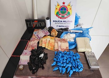 PM prende traficante, fecha boca de fumo e apreende drogas no interior do Acre