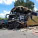 Ônibus e carreta bateram de frente em acidente na BR-174 — Foto: Reprodução