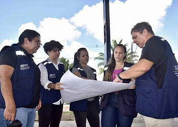 Vistoria inicial é necessária para planejar obras no espaço que receberá a maior feira de agronegócios do Acre. Foto: Jean Lopes/Seop