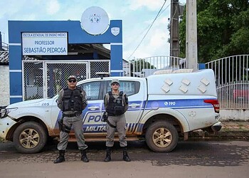 Sejusp reforça policiamento nas escolas. Foto: Dhárcules Pinheiro/Ascom Sejusp