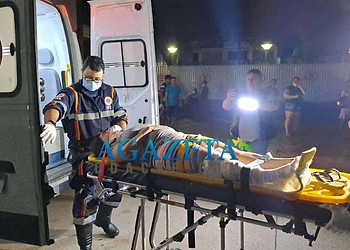 Mulher com criança de colo é atropelada na Estrada da Floresta