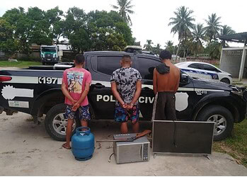 Trio suspeito por onda de furtos é preso no interior do Acre