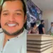 À direita, momento em que o ex-vereador é conduzido à delegacia pela Polícia Federal.