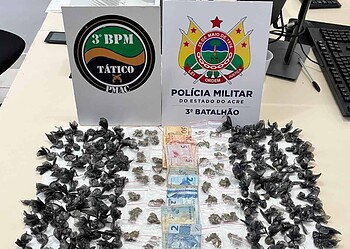 Homem de 50 anos é preso com maconha, cocaína, skunk e crack