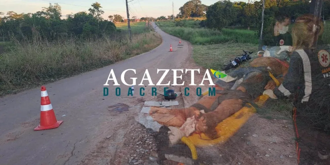 Jovem sem habilitação sofre acidente no Ramal do Mutum e fica em estado grave