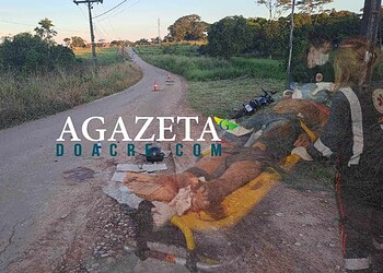 Jovem sem habilitação sofre acidente no Ramal do Mutum e fica em estado grave