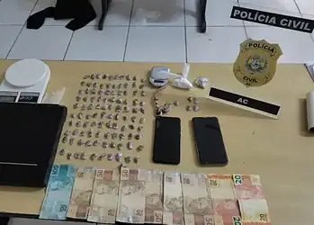 Casal de traficantes é preso com drogas e dinheiro no interior do Acre