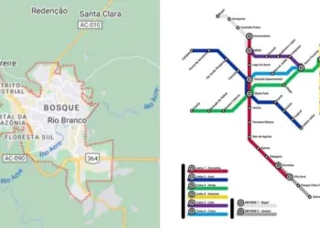 Acreano cria mapa de estações de metrô de Rio Branco: ‘algumas décadas de distância'
