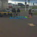 Casal de moto sofre acidente após derrapar em óleo derramado na Via Verde