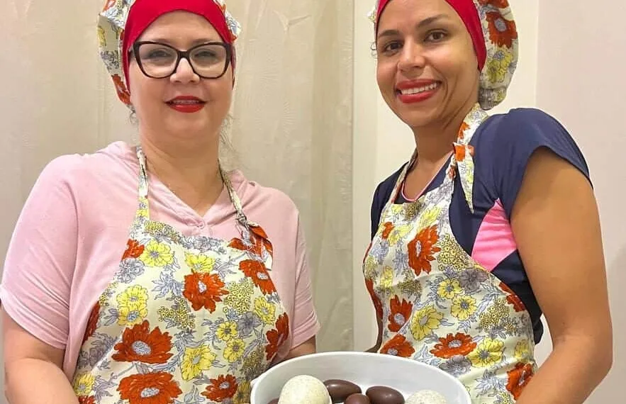 "Somos duas sonhadoras", dizem Danielle Azevedo e Luciana Rocha, da doceria Sabor e Afeto.