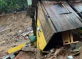 Desbarrancamento deixa seis casas totalmente destruídas na Cidade Nova