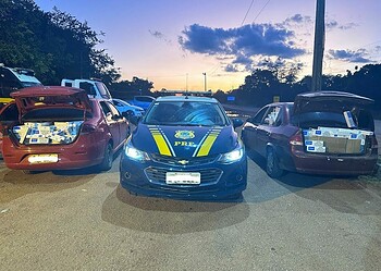 PRF apreende mais de 25 mil maços de cigarro contrabandeado no interior do Acre; um homem é preso