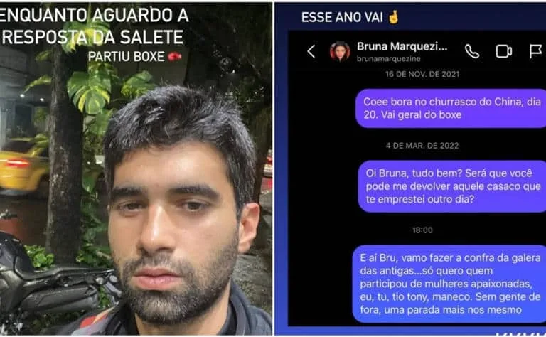 Victor Cugula mandou mensagens para Bruna Marquezine – Foto: Instagram @cugula
© Fornecido por Bolavip Brasil