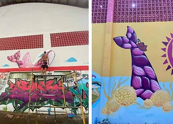 Ifac Rio Branco ganha painéis de grafite assinados por artistas do Acre e outros quatro estados