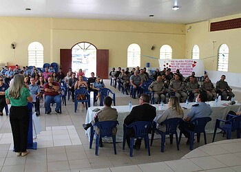Estiveram presentes à solenidade autoridades civis, militares e comunidade de Senador Guiomard. Foto: Bruno Gomes/PMAC