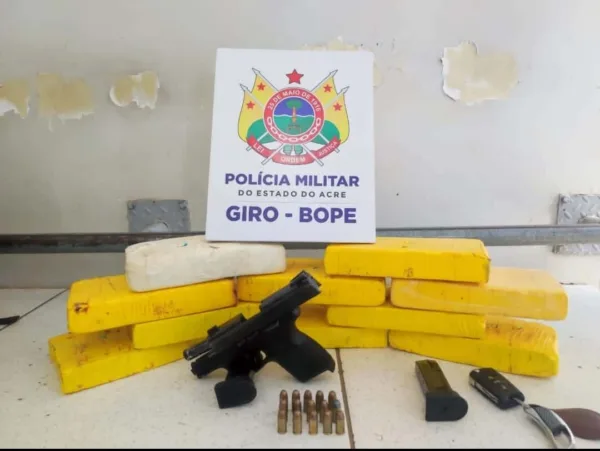 PM prende homem com mais de 11 quilos de drogas e arma de fogo