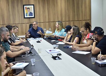 Reunião de trabalho na sala de governança da Seplan traçou metas para a criação do Sistema Integrado de Desenvolvimento Econômico (Sidec). Foto: Cedida