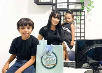 Edmirk Herculano e os filhos (Foto: Cedida)