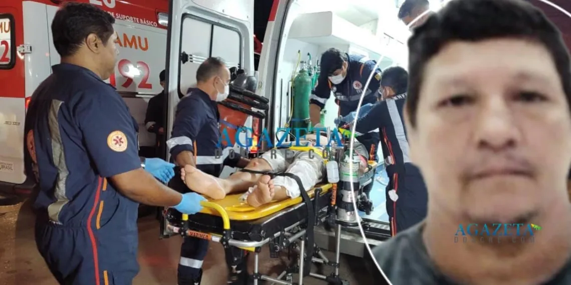 Homem fica gravemente ferido após moto bater em buraco no bairro Vila Acre