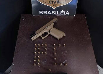 Jovem de 20 anos é preso com pistola na região de fronteira do Acre