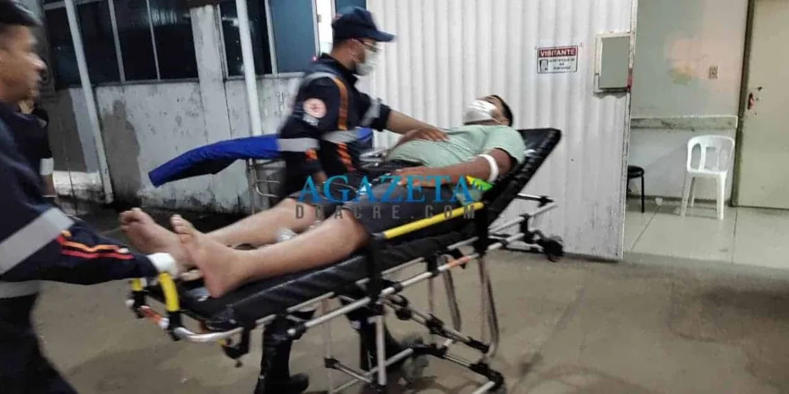 Fiação solta causa acidente e deixa motociclista ferido em Rio Branco