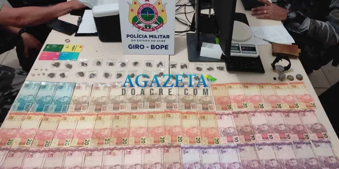 PM prende homem comercializando entorpecentes e apreende R$ 1 mil em espécie